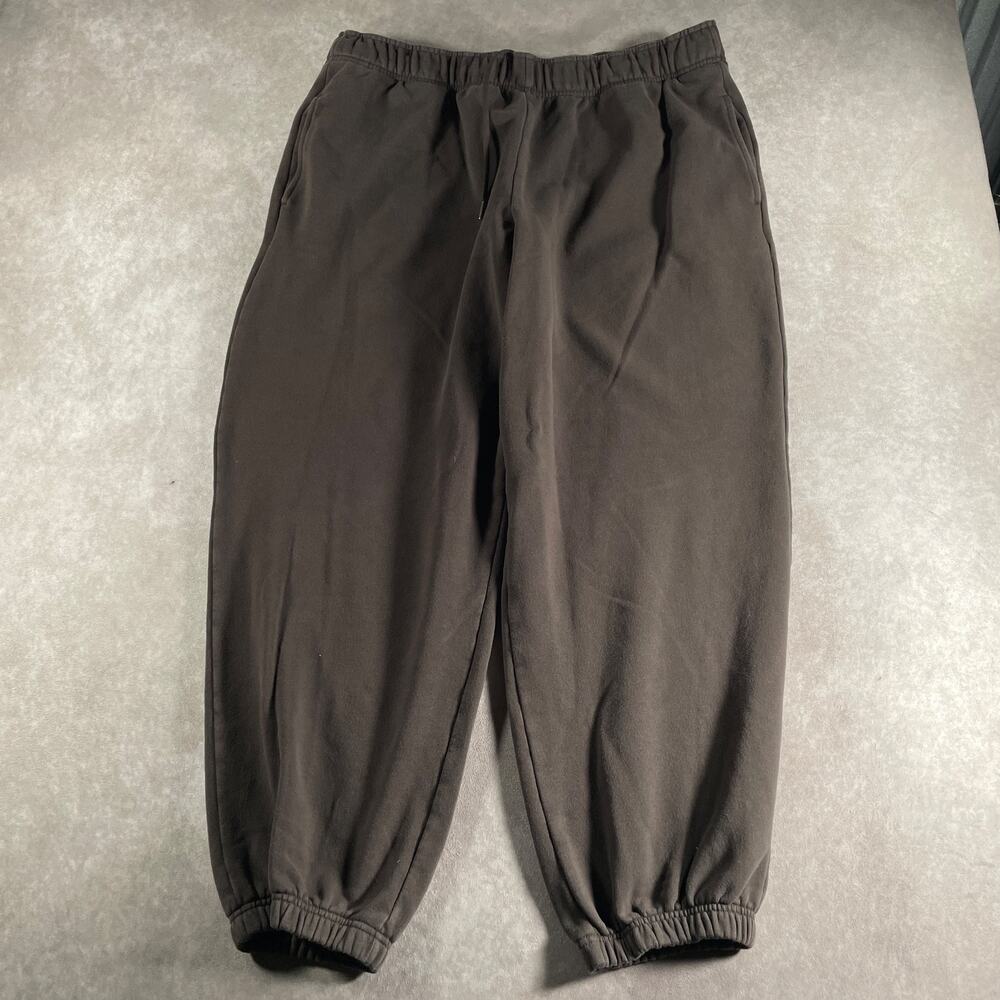 Athleta Jogger Sweatpants Dark Brown Cotton Blend Women's Size XL Waist 38"